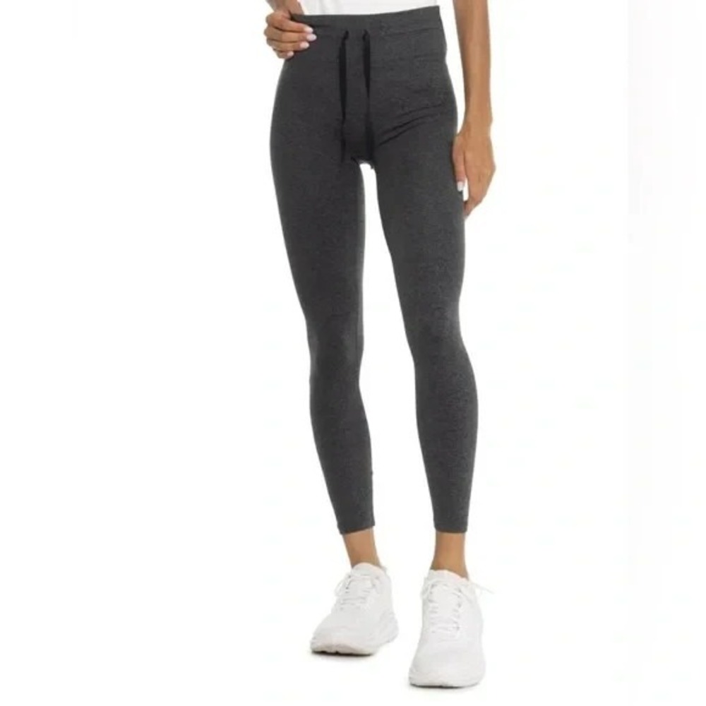 SPANX Skysoft Hi Rise Leggings Size Large Very Black Heather 50754R